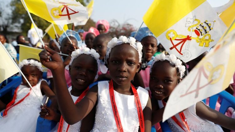 Pope Francis in South Sudan at the weekend.